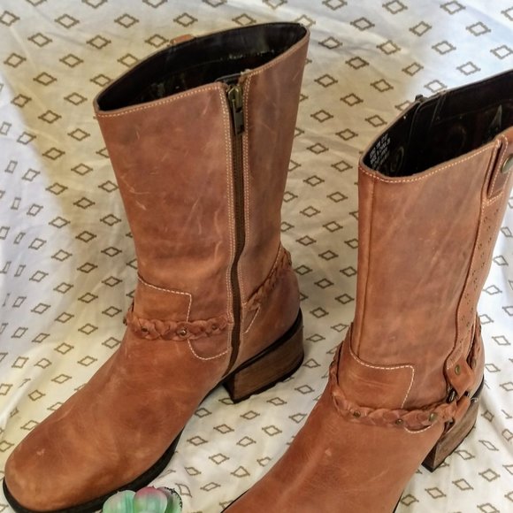 Indigo Brown Boots Size 10 - Picture 3 of 5